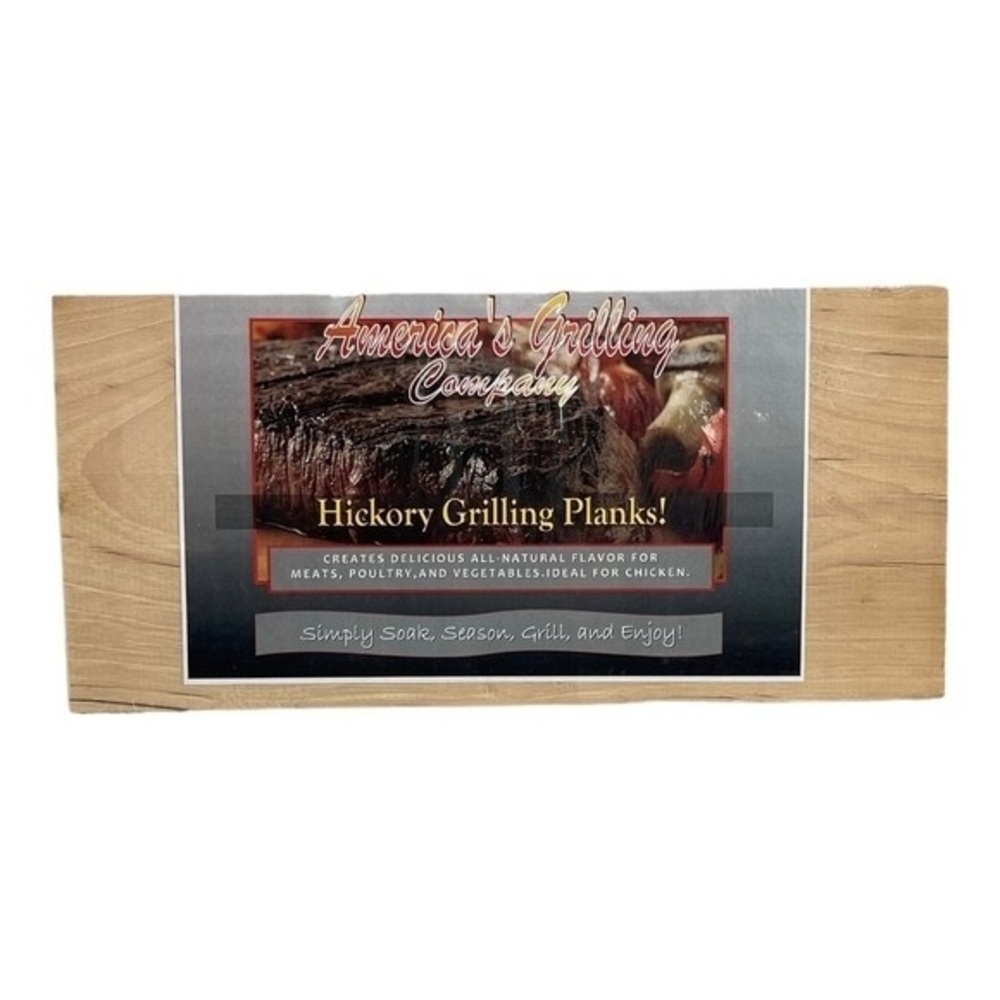 America's Grilling Co Hickory Cooking Planks 2pc Premium Oven Grill 12x5.5"